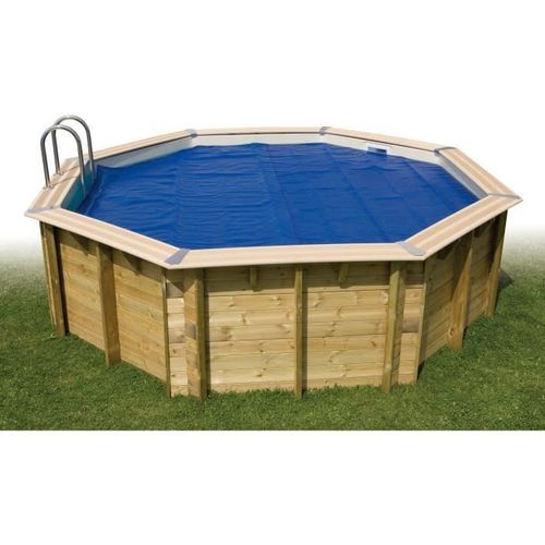 Bâche à Bulles Pour Piscine Bois - Rectangulaire 350x650 - Bleue - 400 Microns