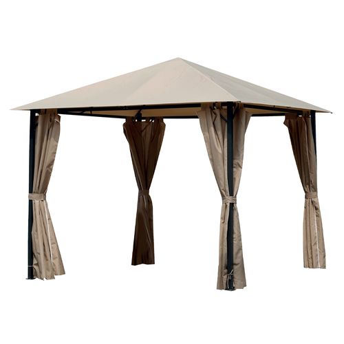Tonnelle 3x3m - Acier - Taupe - Khefren