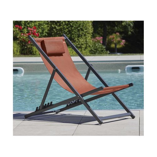 Athos - Lot De 2 Chiliennes - Aluminium - Terracotta