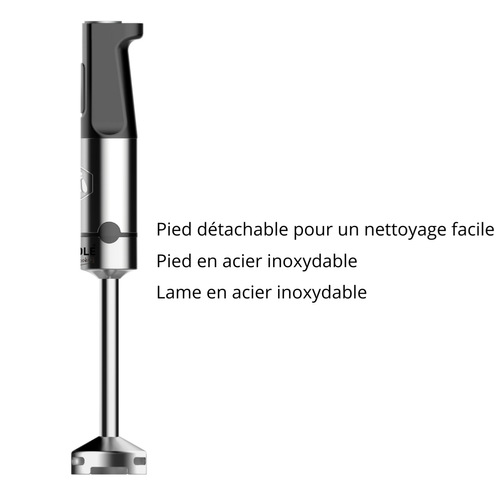 Mixeur Plongeant 1200w - 10 Pièces - 15 Vitesses