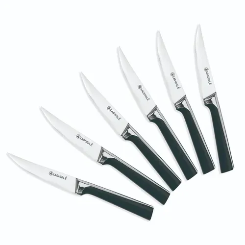 Set De 6 Couteaux à Steak En Acier Noir  - "scintibois"