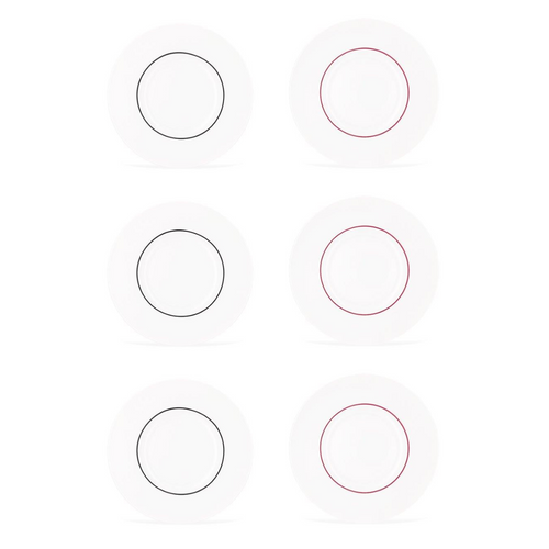 6 Assiettes Plates 29cm Ligne