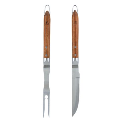 Set De Couteau Et Fourchette De Barbecue - "sève"
