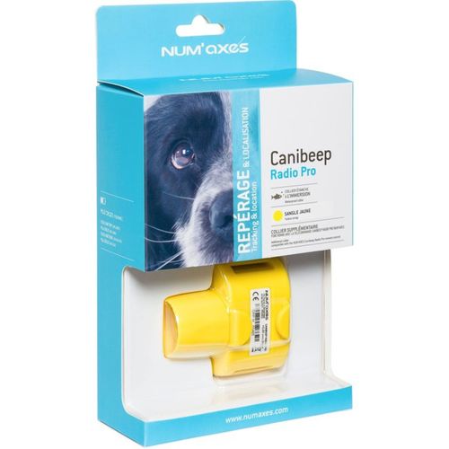 Canibeep Radio Pro — Collier De Repérage Sonore Jaune Étanche, Portée Radio 300 M