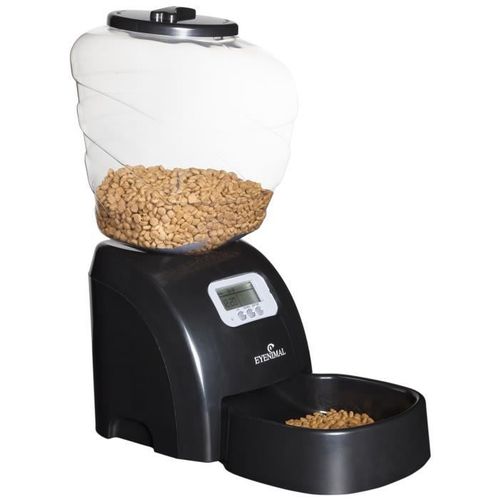 Distributeur Automatique 5 Kg De Croquettes 45x20x47 Cm - Noir - Pour Chat Et Petit Chien
