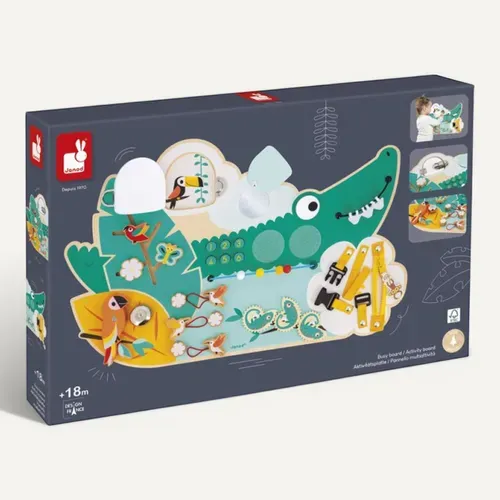 Janod - Set de 24 Magnets Tropicaux Tropik - Jouet d'Eveil en Bois - Jouet Magnétique - Imagination et Motricité Fine - Certifié FSC- Dès 2 Ans, J08274