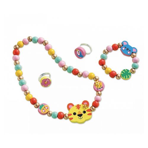 Jeu Créatif  4 Bijoux En Bois à Créer Secret Jungle