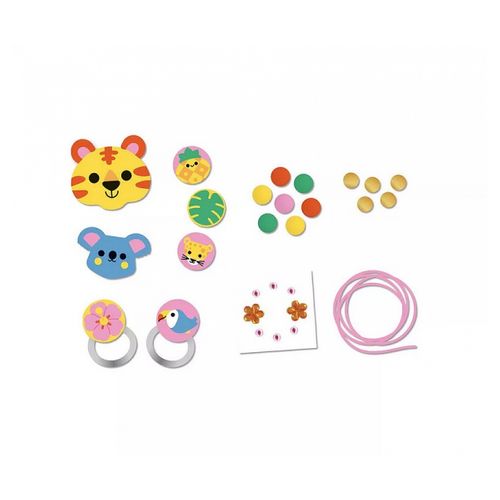 Jeu Créatif  4 Bijoux En Bois à Créer Secret Jungle