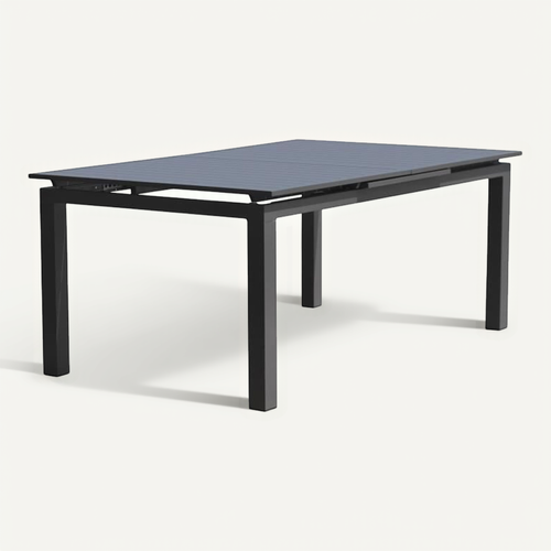 Table De Jardin Rectangulaire Extensible - Anthracite - Aluminium - 10 Pers - 180/240x100 Cm - Miami