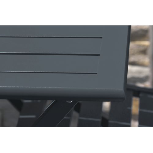 Table De Jardin Pliante En Aluminium - Gris Anthracite - Marius