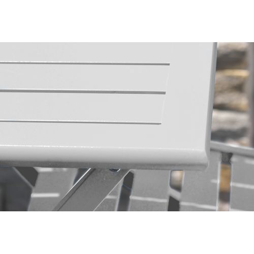 Table De Jardin Pliante En Aluminium - Gris Clair - Marius
