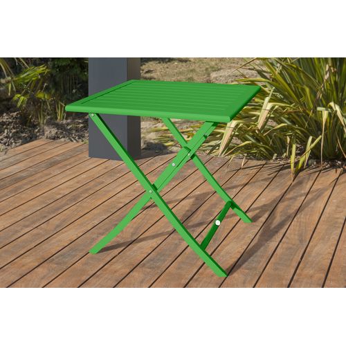 Table De Jardin Marius 70 Cm Pliante En Aluminium Vert Prairie - Marius