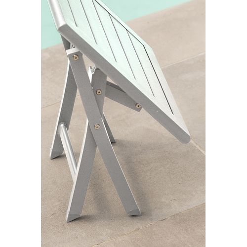 Table Basse De Jardin Pliante En Aluminium - Blanc - Marius