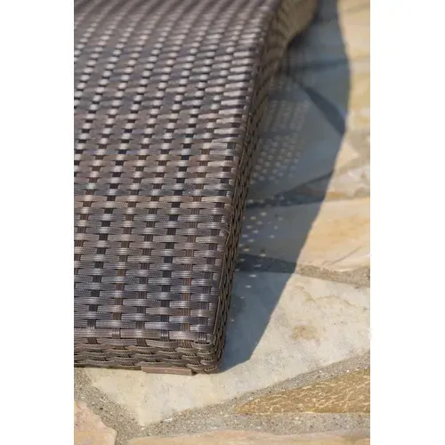 Bain De Soleil En Résine Tressée - Chocolat - Cancun