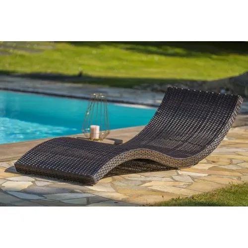 Bain De Soleil En Résine Tressée - Chocolat - Cancun