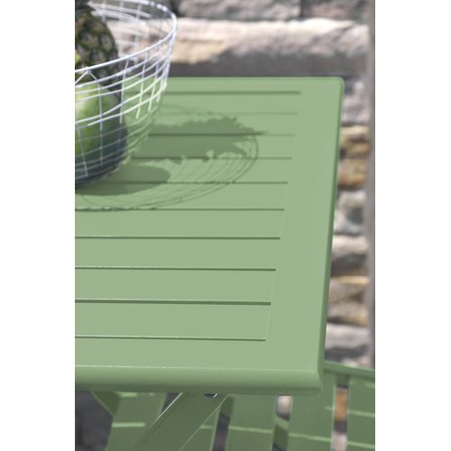 Table De Jardin Pliante En Aluminium - Vert Lagune - Marius