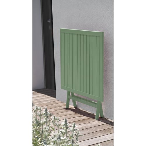 Table De Jardin Pliante En Aluminium - Vert Lagune - Marius