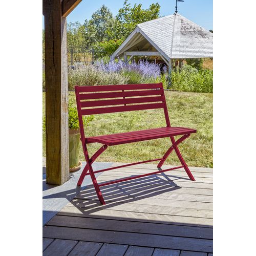 Banc De Jardin Marius En Aluminium Carmin - Marius