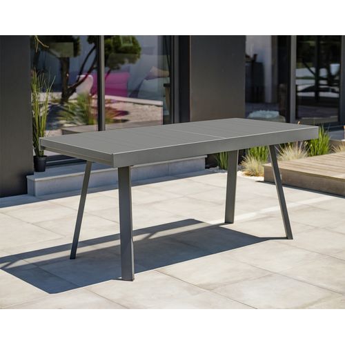 Table De Jardin 8 Places En Aluminium - Gris Anthracite - Stockholm