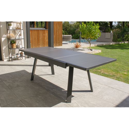 Table De Jardin 8 Places En Aluminium - Gris Anthracite - Stockholm