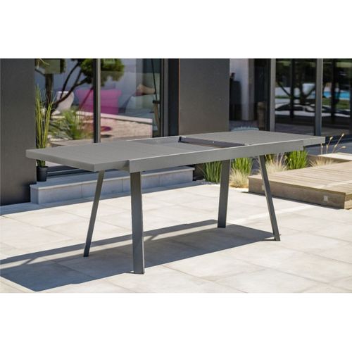 Table De Jardin 8 Places En Aluminium - Gris Anthracite - Stockholm