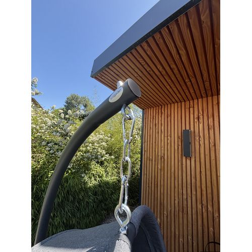 Balancelle De Jardin En Acier Avec Coussins - Gris Anthracite - Lacanau