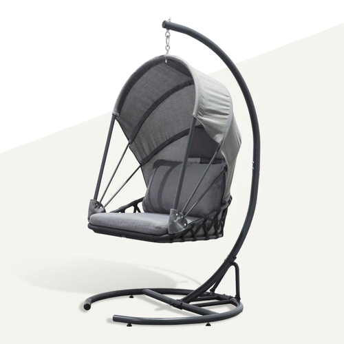 Balancelle De Jardin En Acier Avec Coussins - Gris Anthracite - Lacanau