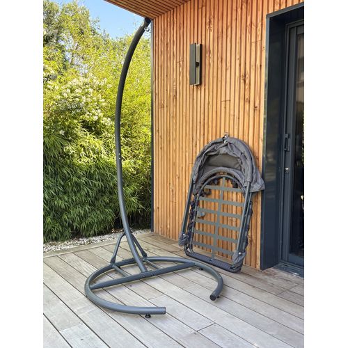 Balancelle De Jardin En Acier Avec Coussins - Gris Anthracite - Lacanau
