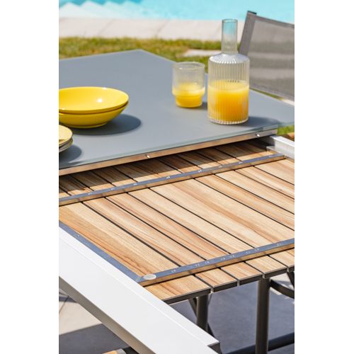 Ensemble Repas De Jardin 8 Places En Aluminium  - Gris Anthracite - Honfleur