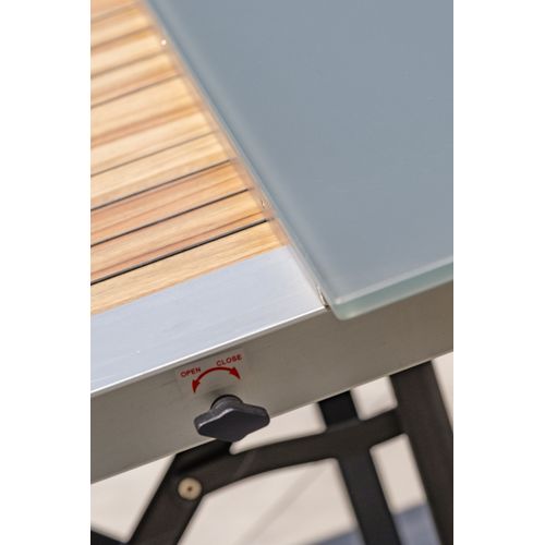 Ensemble Repas De Jardin 8 Places En Aluminium  - Gris Anthracite - Honfleur
