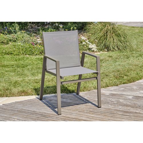 Fauteuil De Jardin Empilable En Aluminium - Quartz - Floride