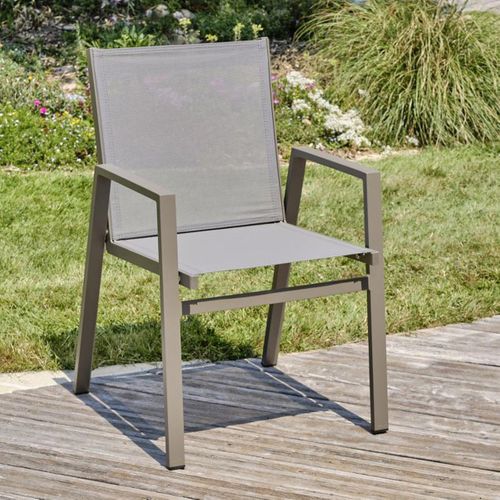 Fauteuil De Jardin Empilable En Aluminium - Quartz - Floride