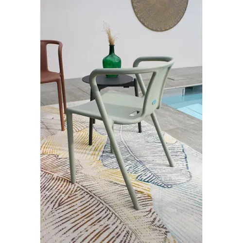 Fauteuil De Jardin Empilable En Polypropylène - Vert Olive - Diego