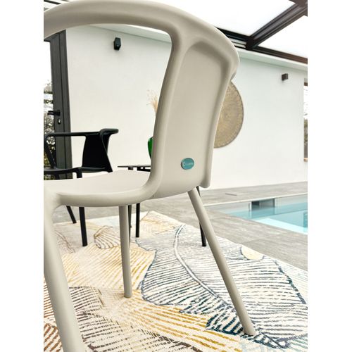 Fauteuil De Jardin Empilable En Polypropylène - Sable - Diego
