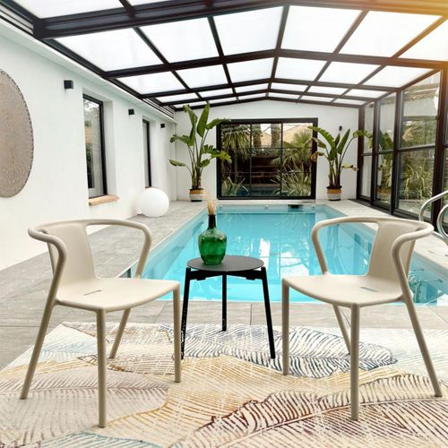 Fauteuil De Jardin Empilable En Polypropylène - Sable - Diego