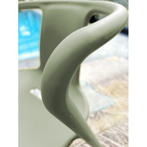 Lot De 2 Fauteuils De Jardin Diego En Polypropylène Vert Olive - Diego