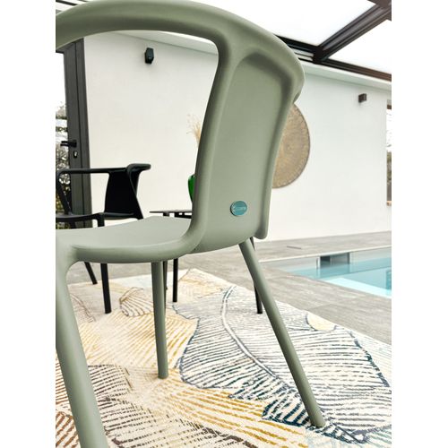 Lot De 2 Fauteuils De Jardin Diego En Polypropylène Vert Olive - Diego