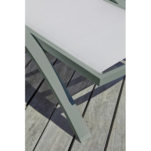Lot De 2 Bains De Soleil En Toile Plastifiéee Et Aluminium - Kaki - Barcelona