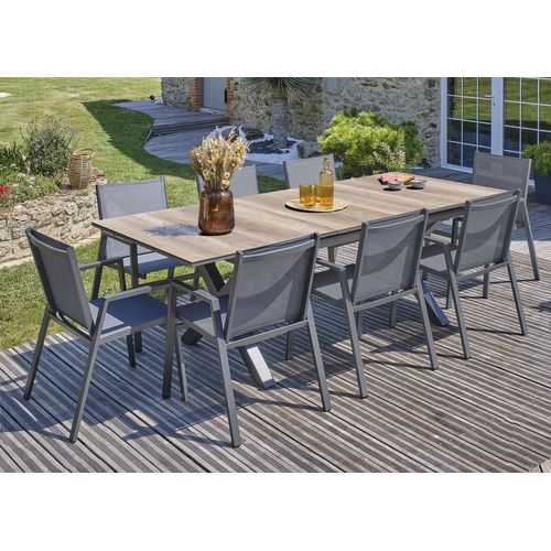 Ensemble Repas De Jardin 8 Places En Aluminium - Floride