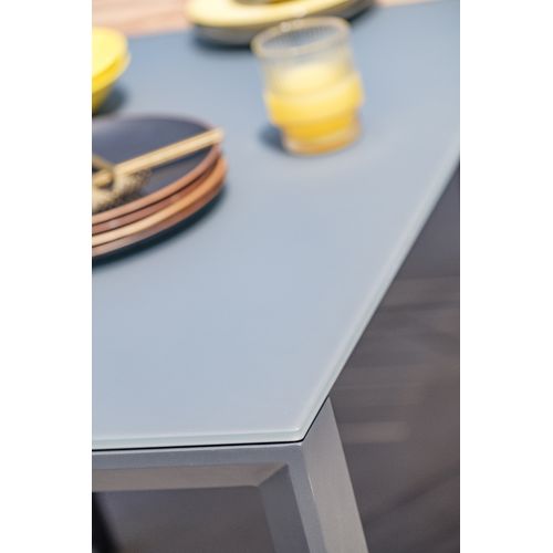 Ensemble Repas De Jardin 6 Places En Aluminium - Gris Anthracite - Honfleur