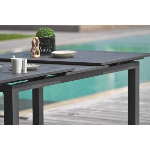 Ensemble Repas De Jardin 10 Places En Aluminium - Gris Anthracite - Miami