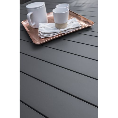 Ensemble Repas De Jardin 10 Places En Aluminium - Gris Anthracite - Miami