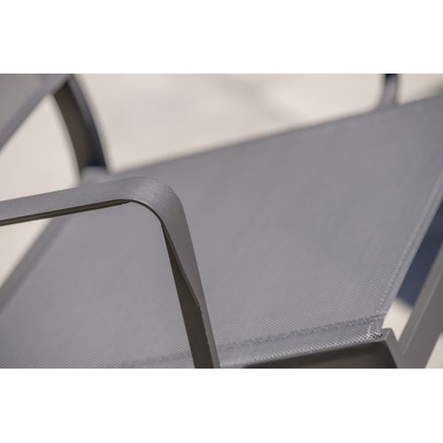 Ensemble Repas De Jardin 12 Places En Aluminium - Gris Anthracite - Stockholm
