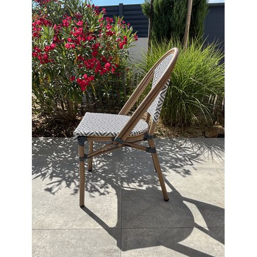 Fauteuil De Jardin Empilable En Aluminium - Bleu Marine - Bistro