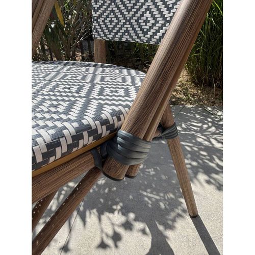 Fauteuil De Jardin Empilable En Aluminium - Bleu Marine - Bistro