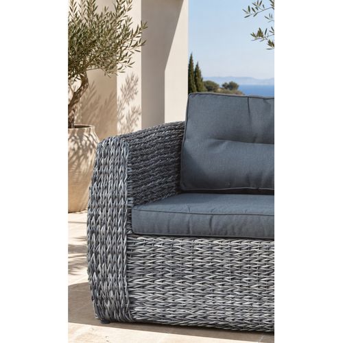 Fauteuil 1 Place De Jardin En Résine Tessée - Gris Anthracite - Bahamas