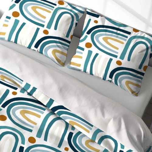 Drap-housse et Taie d'oreiller - RAPPORT - Rainbow Sky - Rayures Bonbon Drap-housse et Taie d'oreiller - RAPPORT - Rainbow Sky - Rayures Bonbon