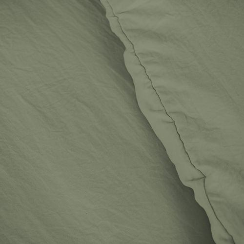 Parure De Lit 240x260 Cm Microfibre Vert Olive
