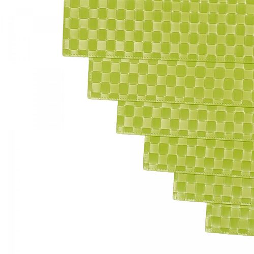 Set De Table Tissé Motif Uni Lot 6 So 33x48 Vert