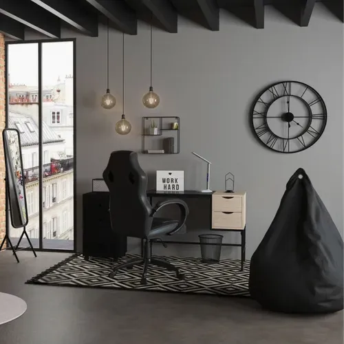 Poire D75xH110 cm CALLY Noir